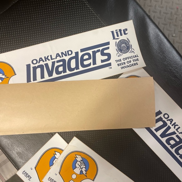 Lot of 5 Oakland Invaders bumper stickers - Picture 2 of 3